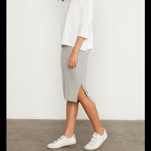 Amour vert masha ribbed midi skirt